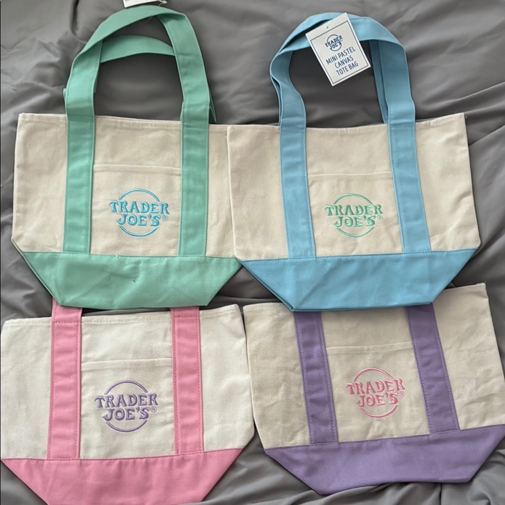 Canvas Tote Bag Set - Multicolor